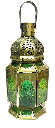 Lantern // Zinc Antique Clear Glass Lantern // 36x15 cm