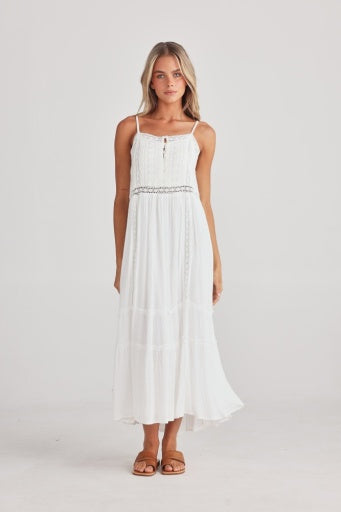 Inhale Dress // Off White Dobby