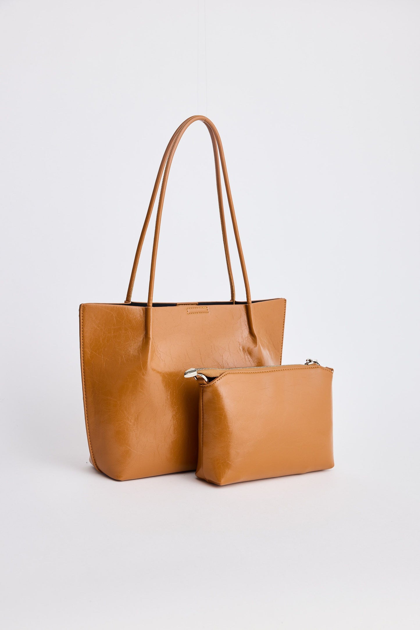 Eloise Bag And Pouch Set // Tan