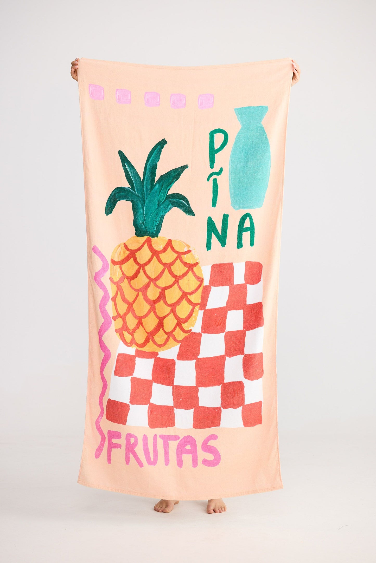 Pina Frutas Beach Towel // Yellow