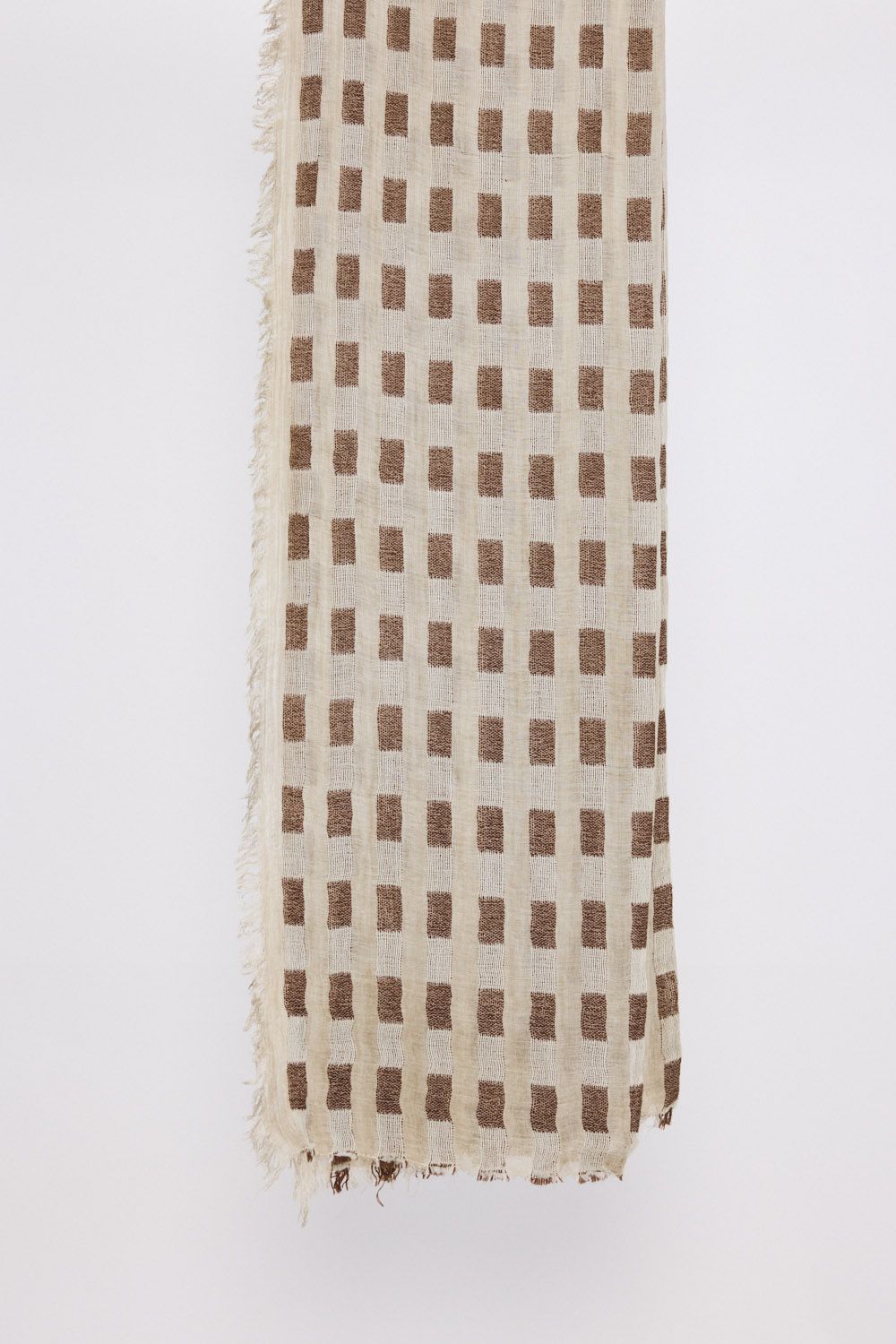 Saffron Scarf // Natural w Brown