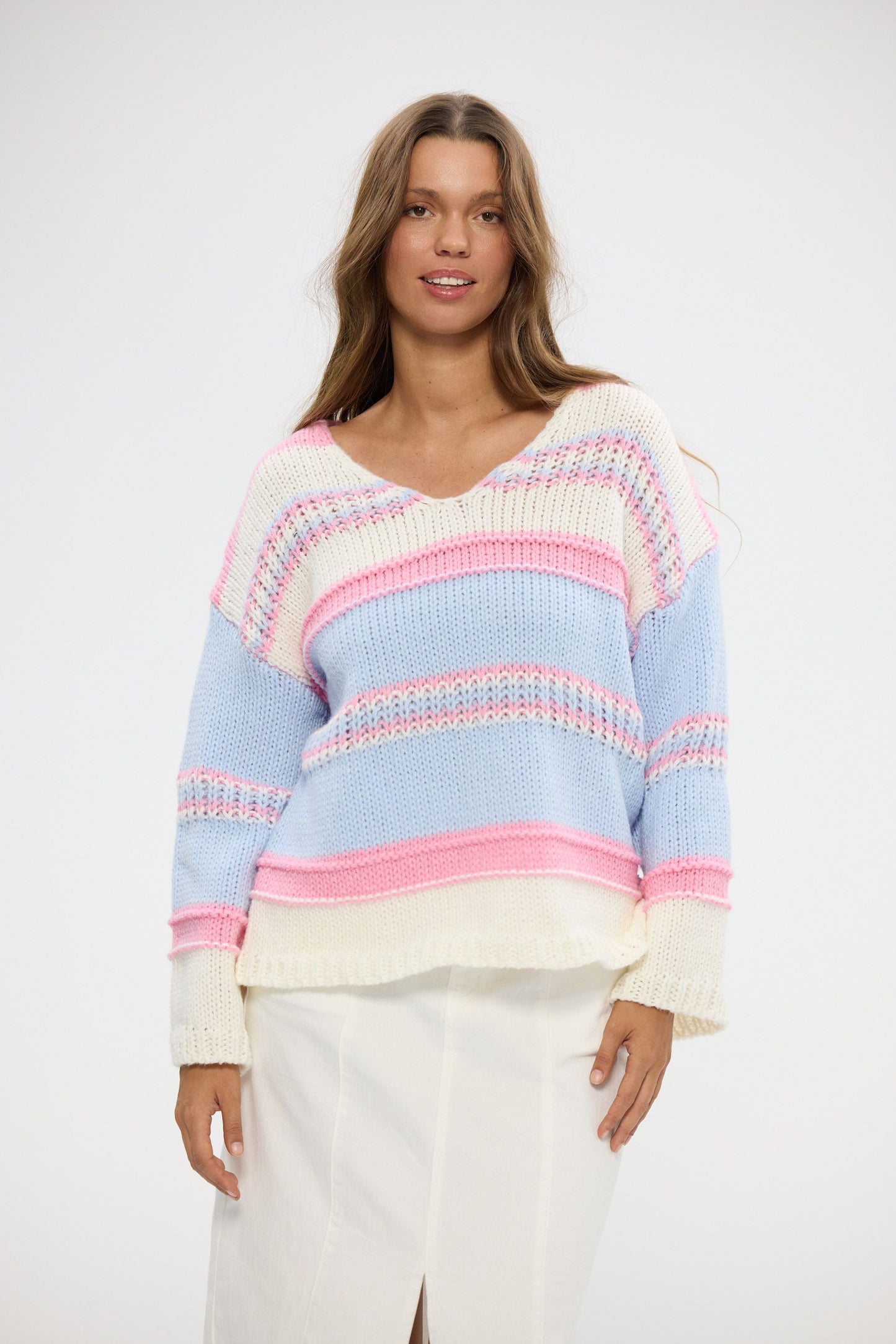 Alore Knit // Blue Multi Stripe