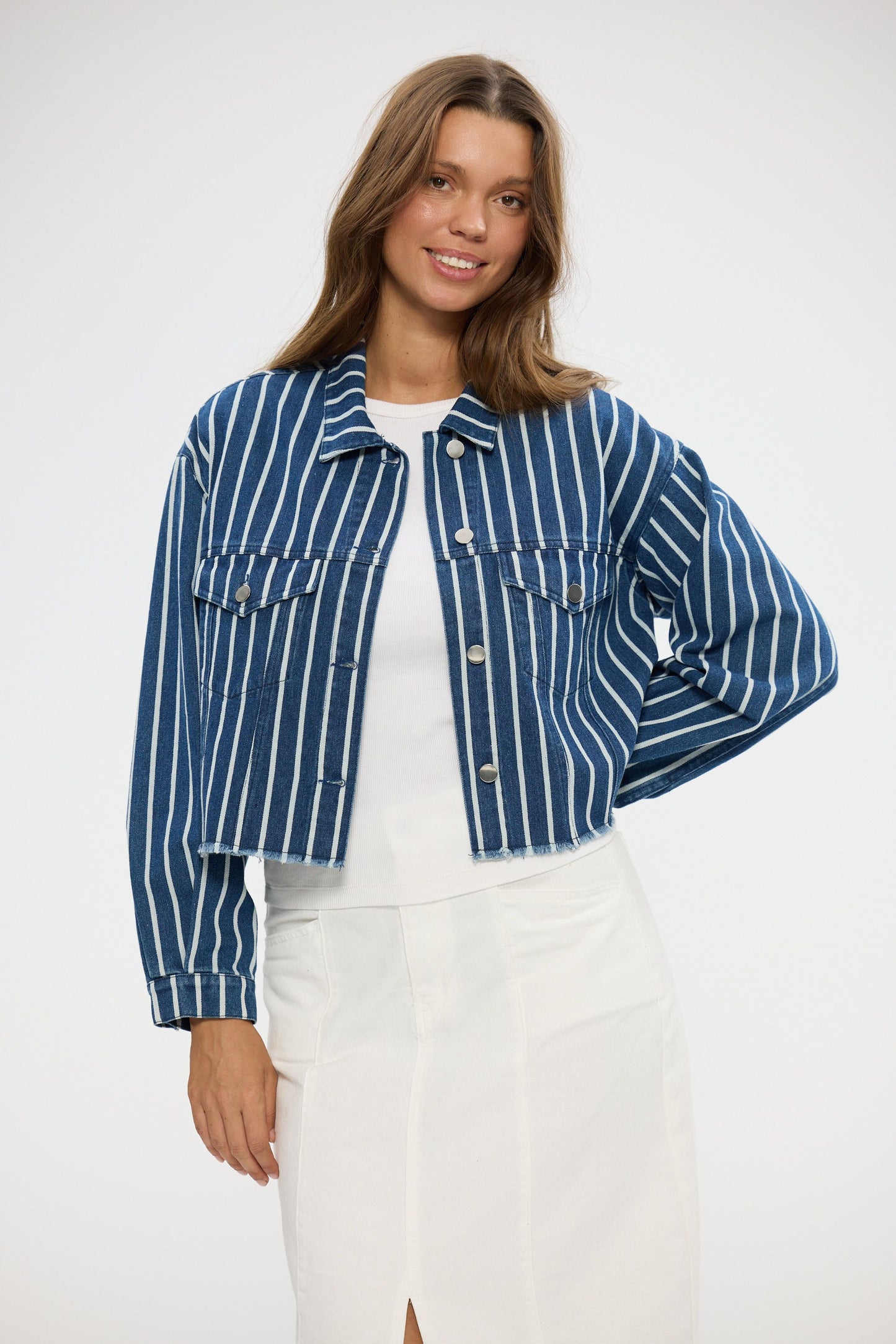 Nori Denim Jacket // Blue W White Denim