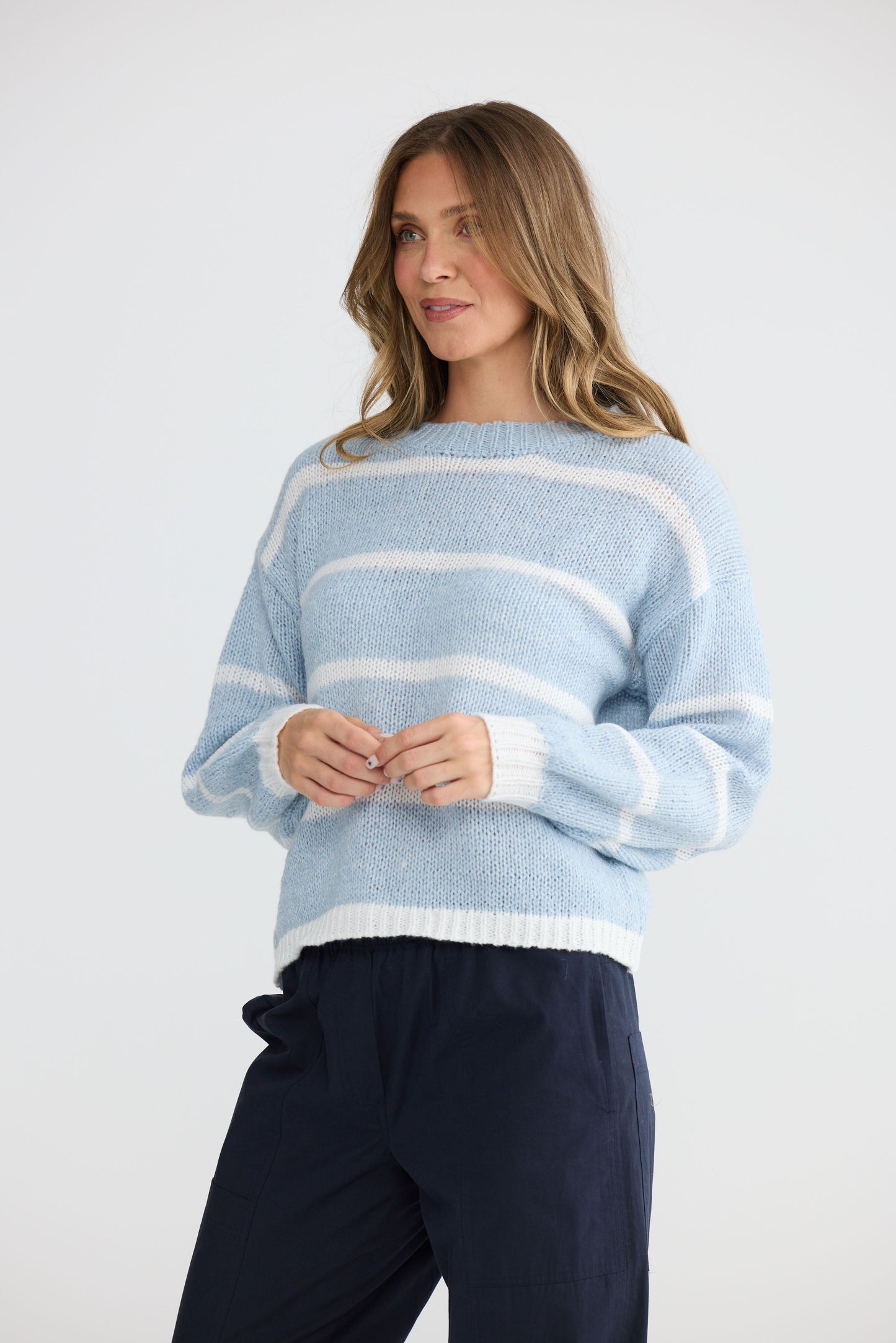 Bay Knit // Blue Stripe