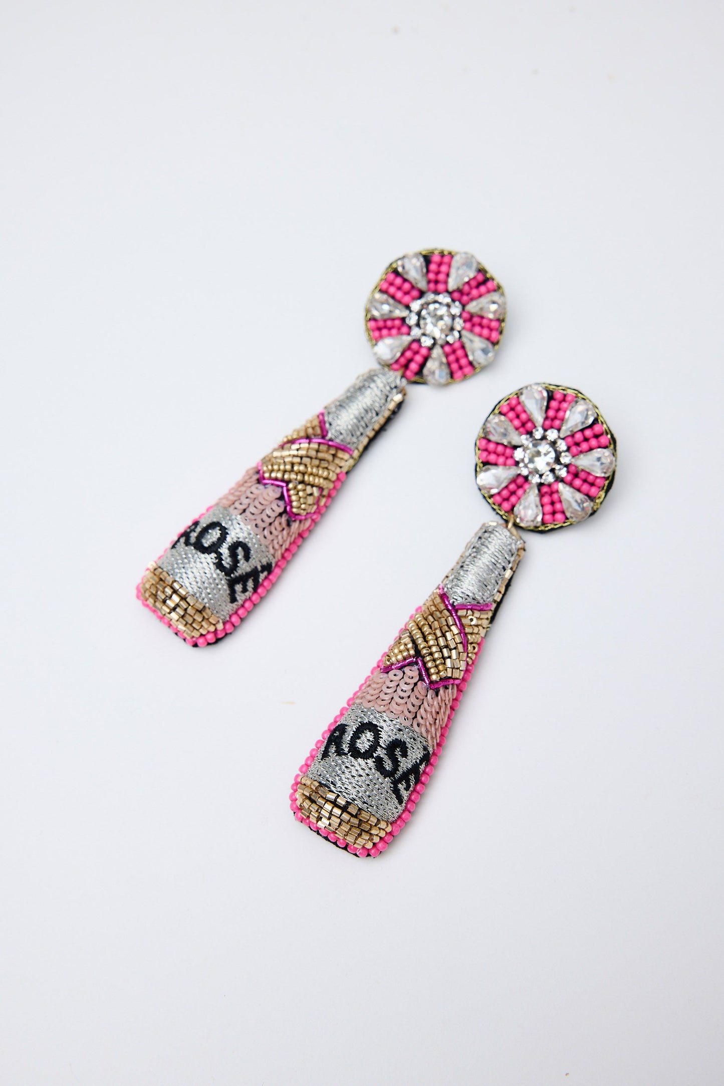 Rose Earrings // Pink
