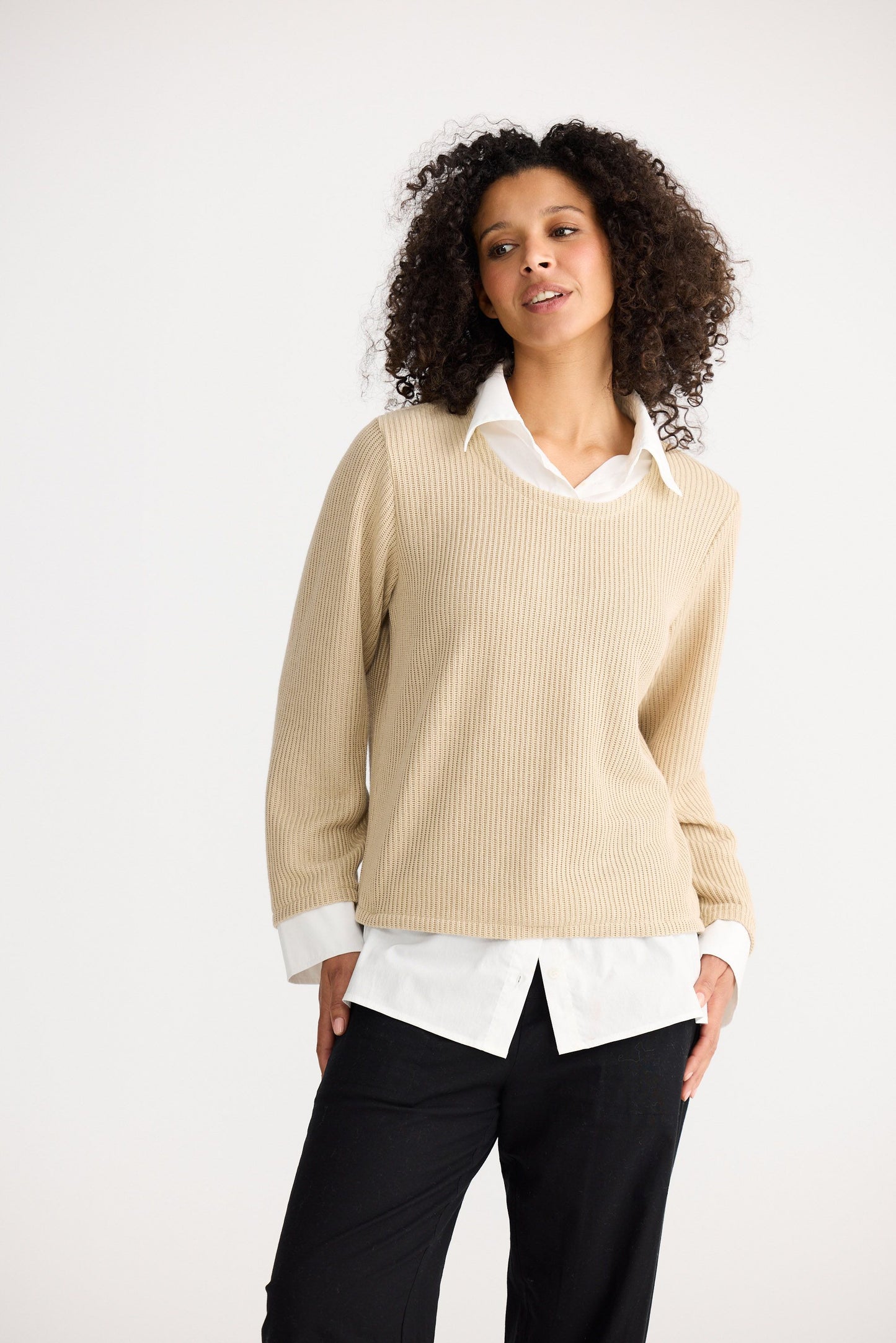 Sorrento Top // Natural W White