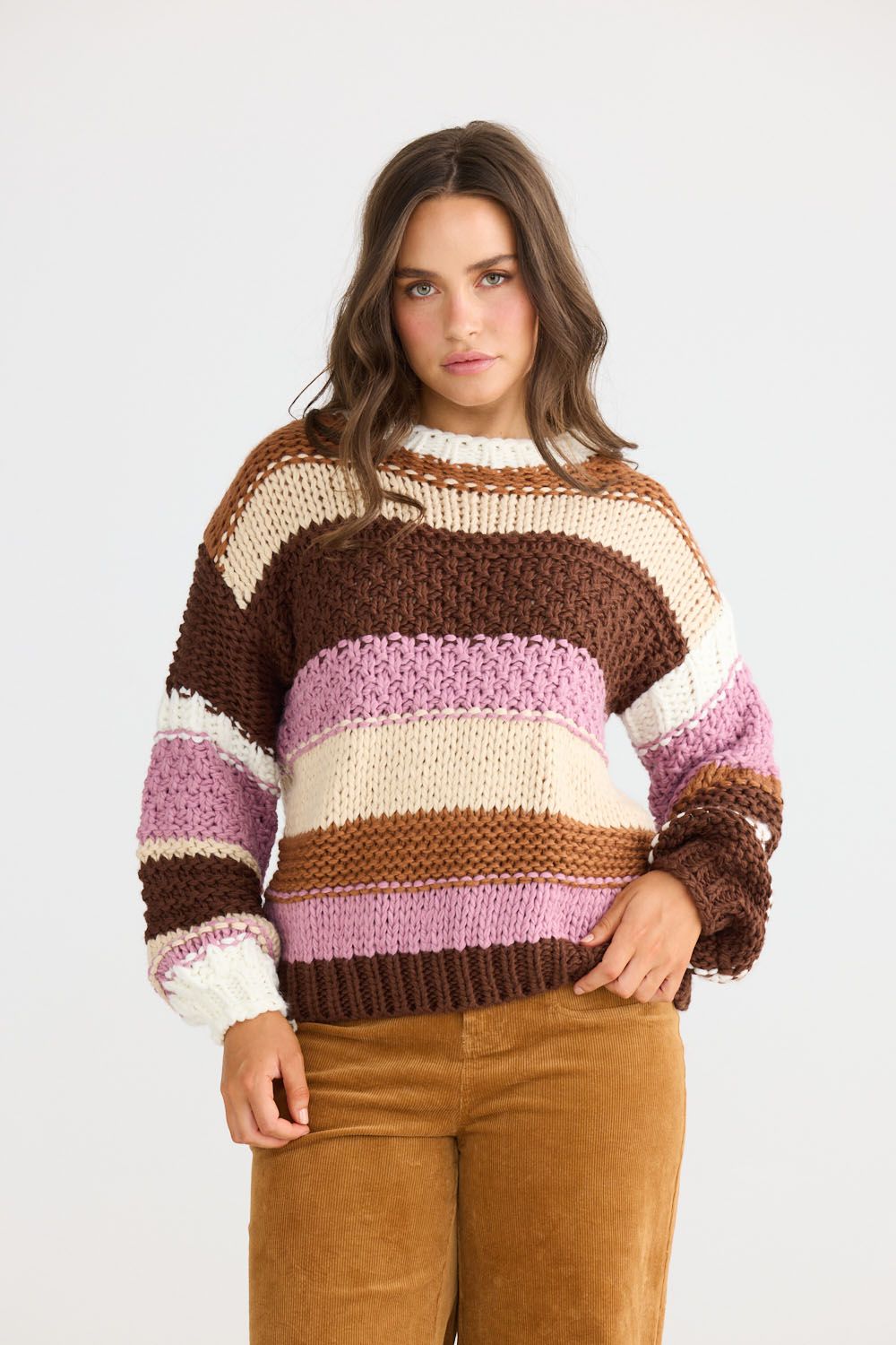 Hudson Knit // Brown Multi