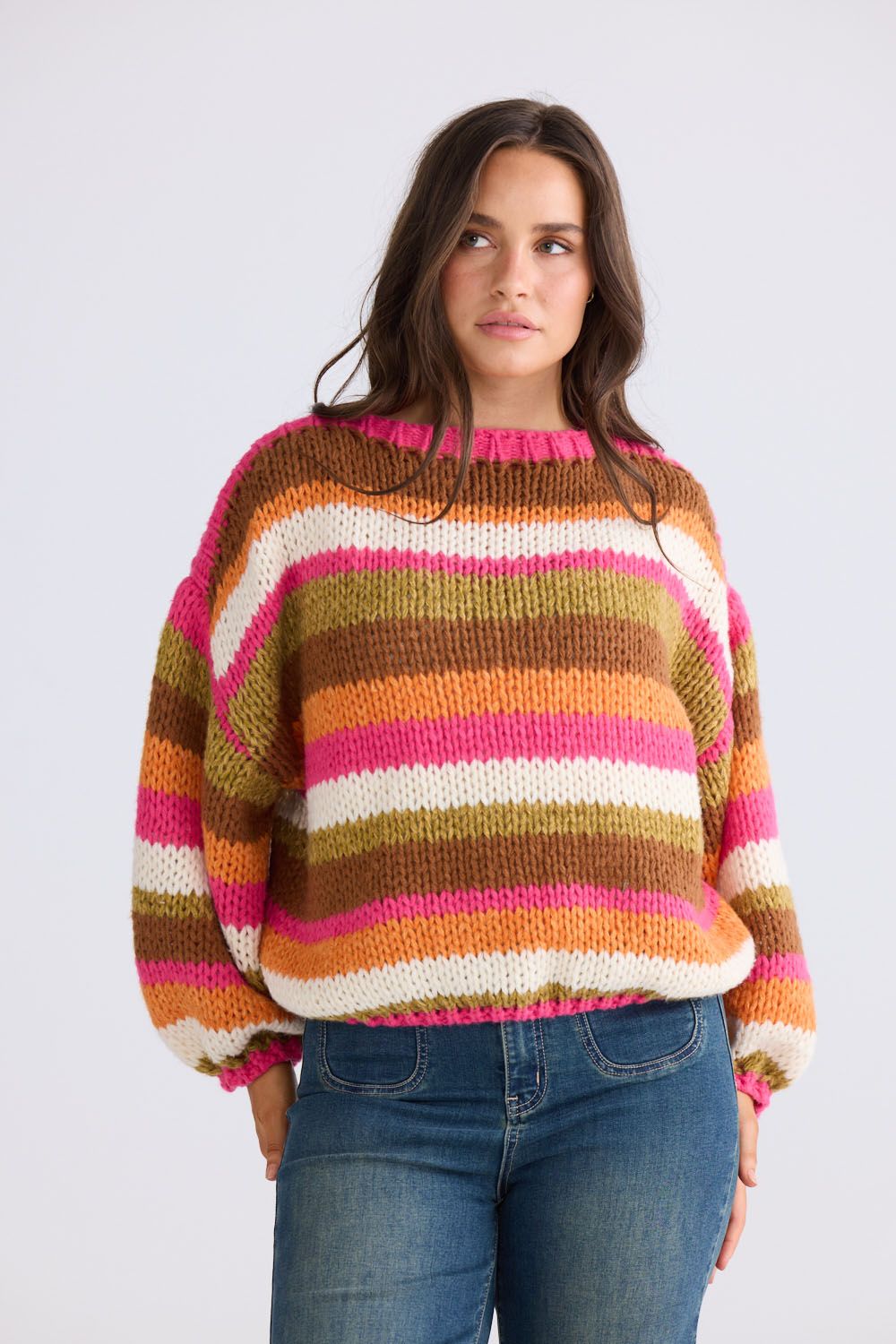 Fawn Knit // Hibiscus Stripe