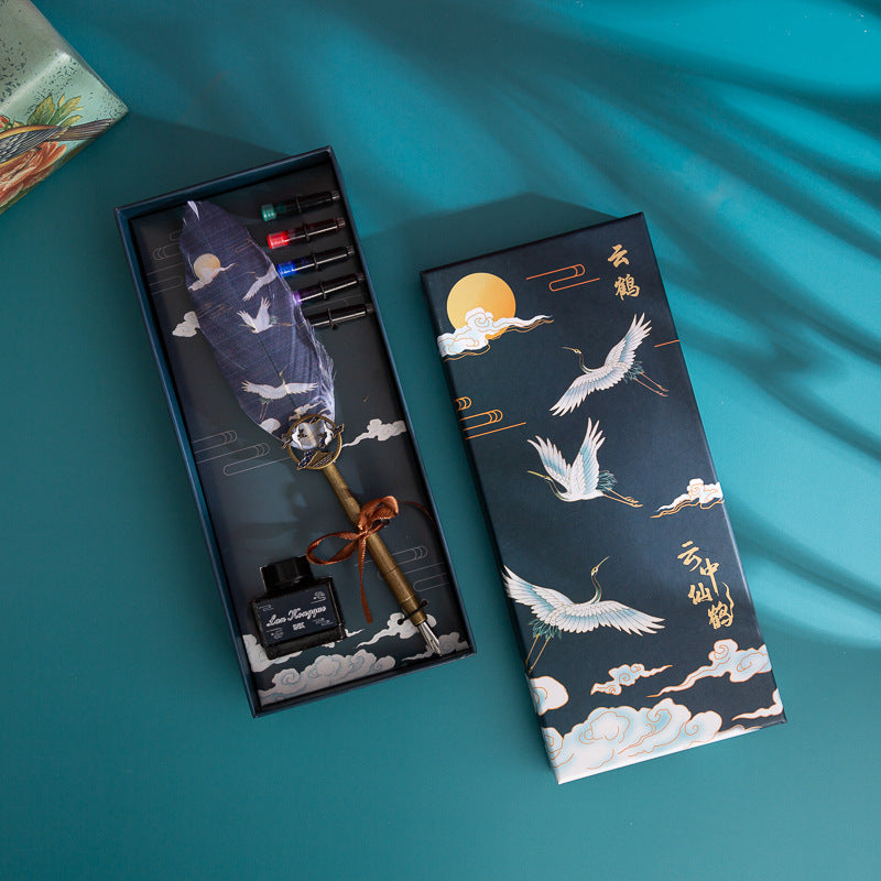 Feather Pen Set // Blue // Small