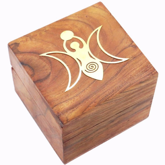 Trinket Box // Wooden Goddess // 6cmx6cm