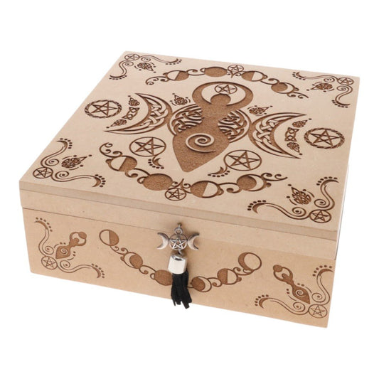 Wooden Storage Box // Goddess // 7cm x 17cm x 17cm