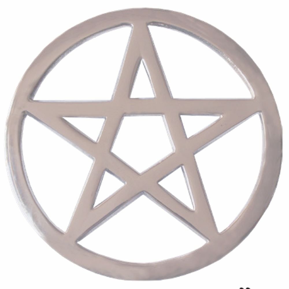 Altar Tool // Pentacle Silver Plated Brass // 14.5cm