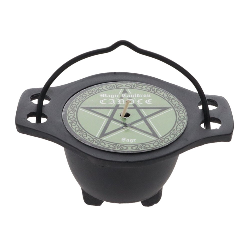 Candle // White Sage Black Cauldron // 10cm x 5cm x 7cm