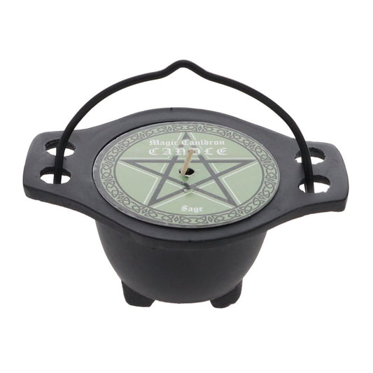 Candle // White Sage Black Cauldron // 10cm x 5cm x 7cm