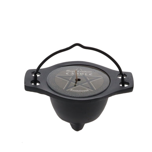 Candle // Sandalwood Black Cauldron // 10cm x 5cm x 7cm