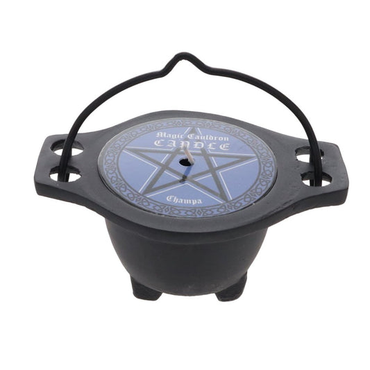 Candle // Nag Champa Black Cauldron // 10cm x 5cm x 7cm