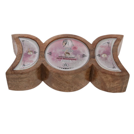 Candle // The Maiden Triple Moon Hyacinth Candle // 22cmx10cm