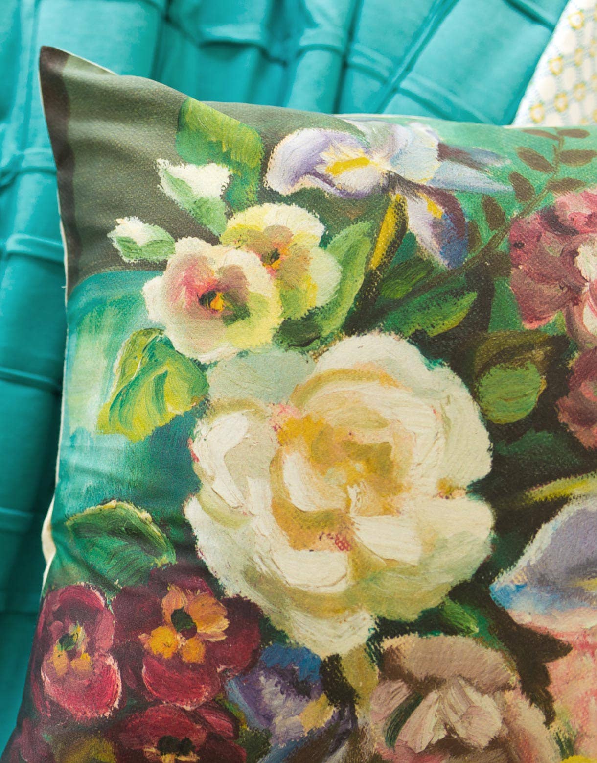 Painted Flowers cushion cover (pillow cover)