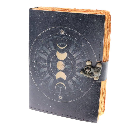 LEATHER JOURNAL - Moon Phases  12cm x 17cm