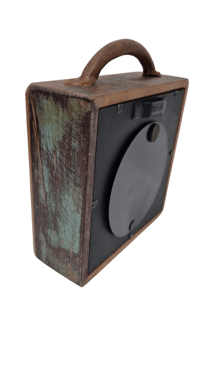 Small Recycle Square Table Clock - ( TC110 ) - Vintage World Australia - 6