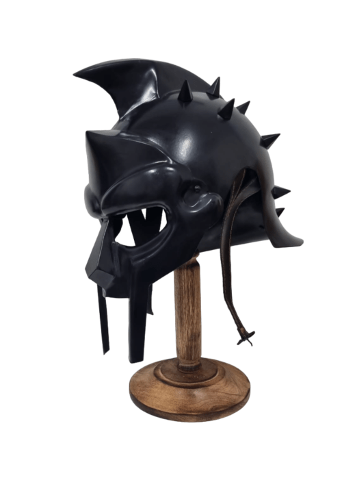 Gladiator Helmet (Maximus Decimus Meridius) - Black- (MH103B) - Vintage World Australia - 1