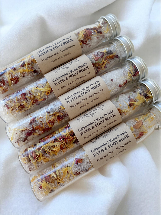 Bath Salt Soak Test Tube // Calendula & Rose Petal