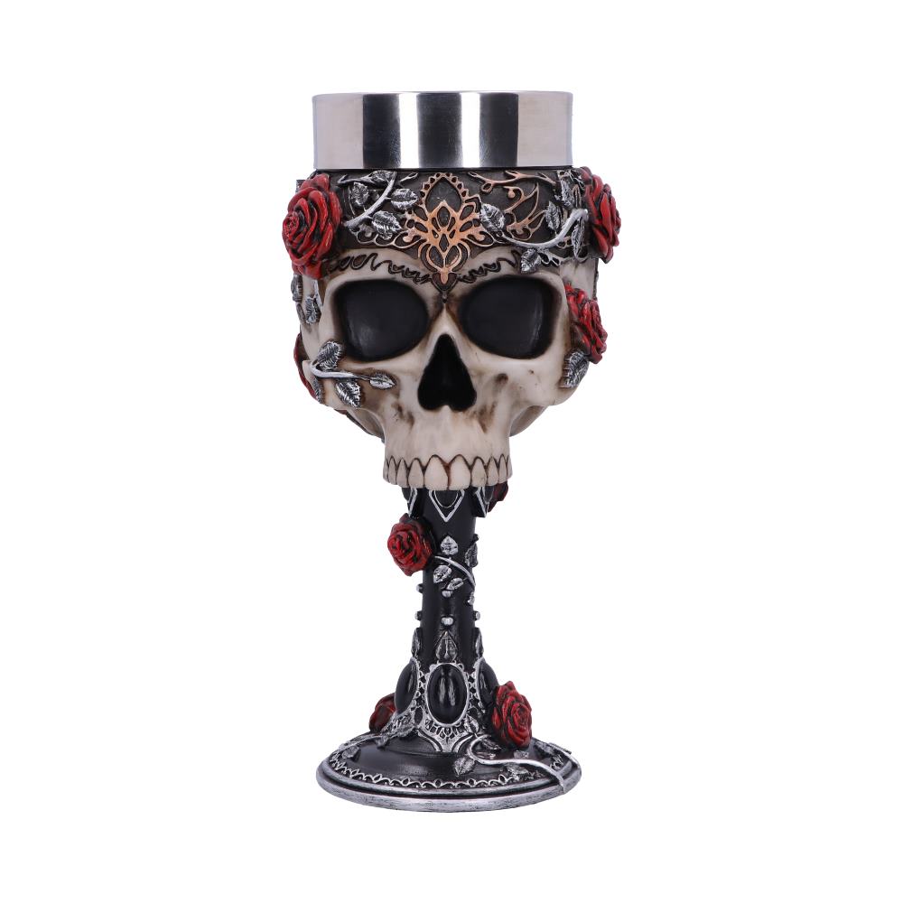 Goblet // Gothic Roses Skull // 18cm