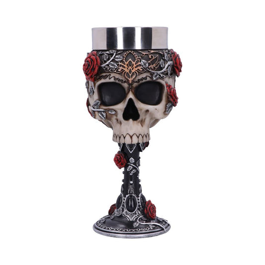 Goblet // Gothic Roses Skull // 18cm