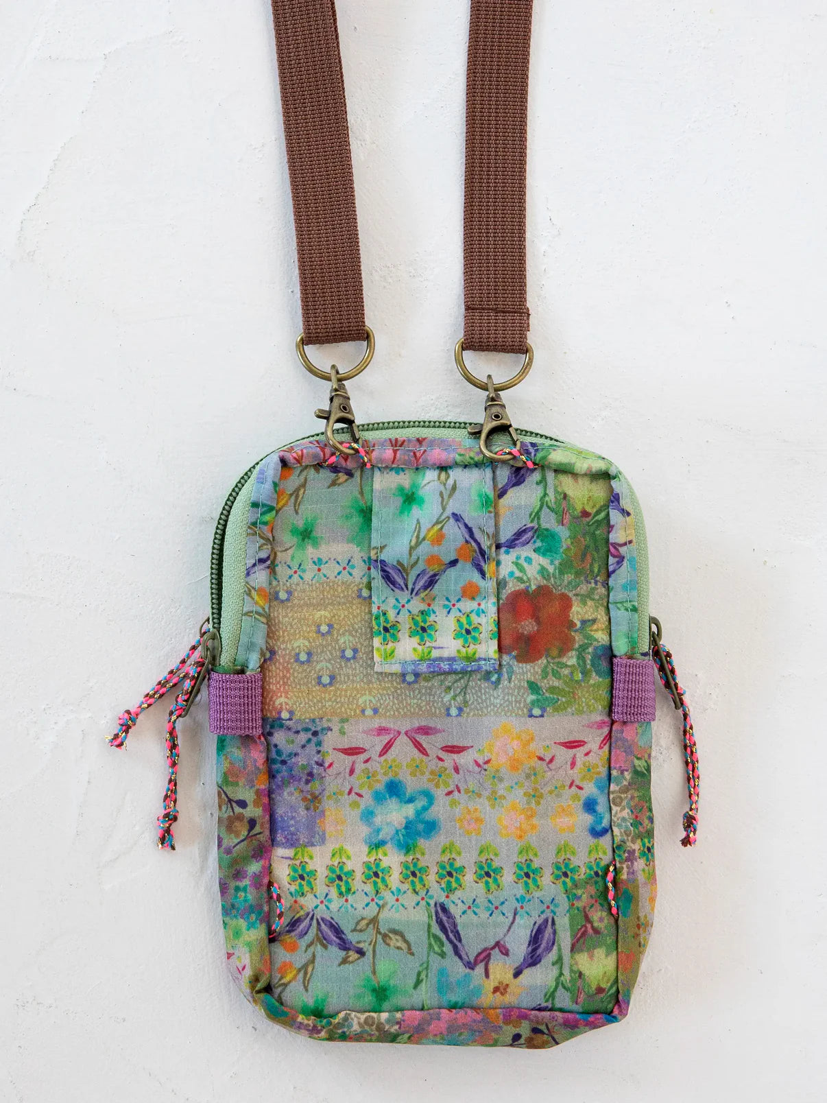 8-in-1 Pocket Crossbody // Taupe Watercolor Patchwork