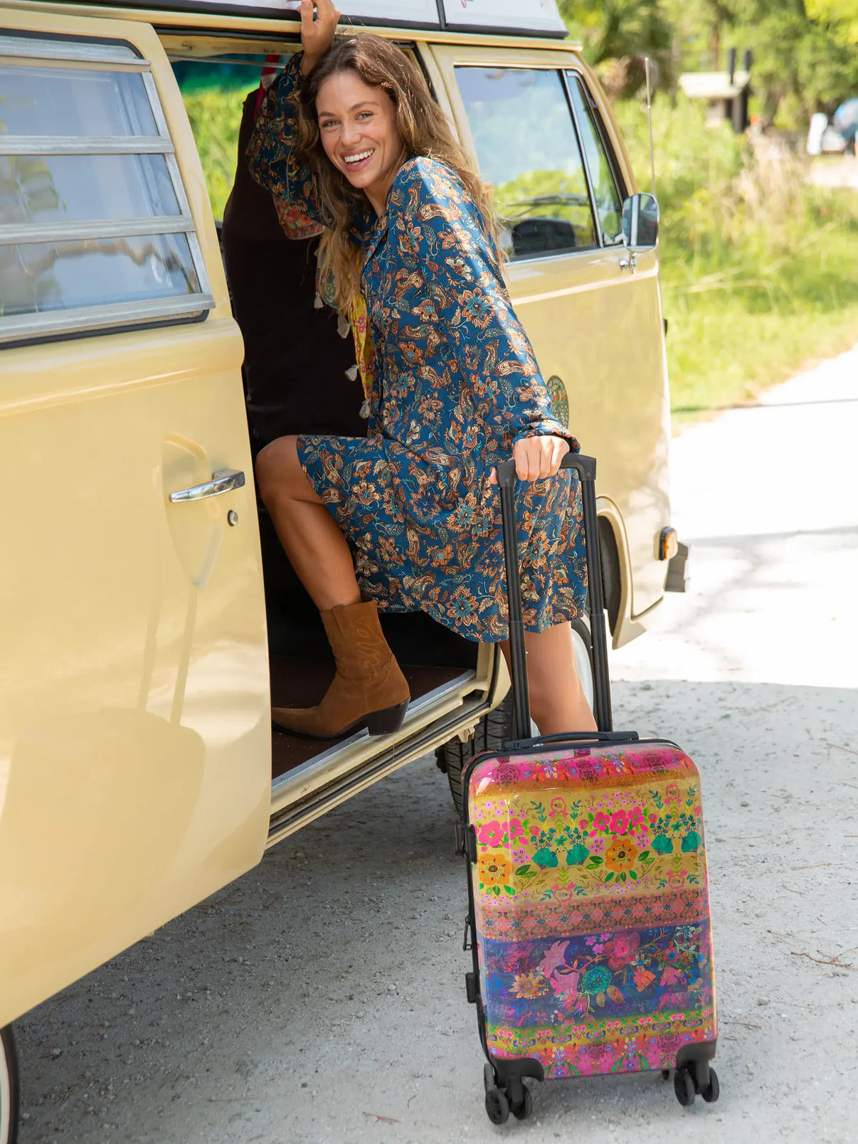 Travel Happy Carry-On Suitcase // Jewel Borders