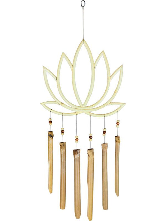 Wind Chime // Lotus Flower with Bamboo // 72cm