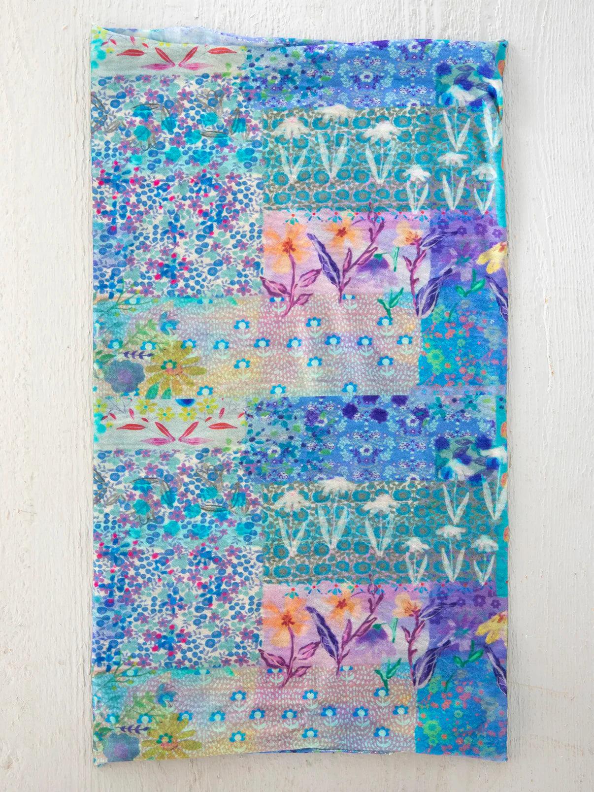 Full Boho Bandeau® Headband // Blue Watercolor Patchwork