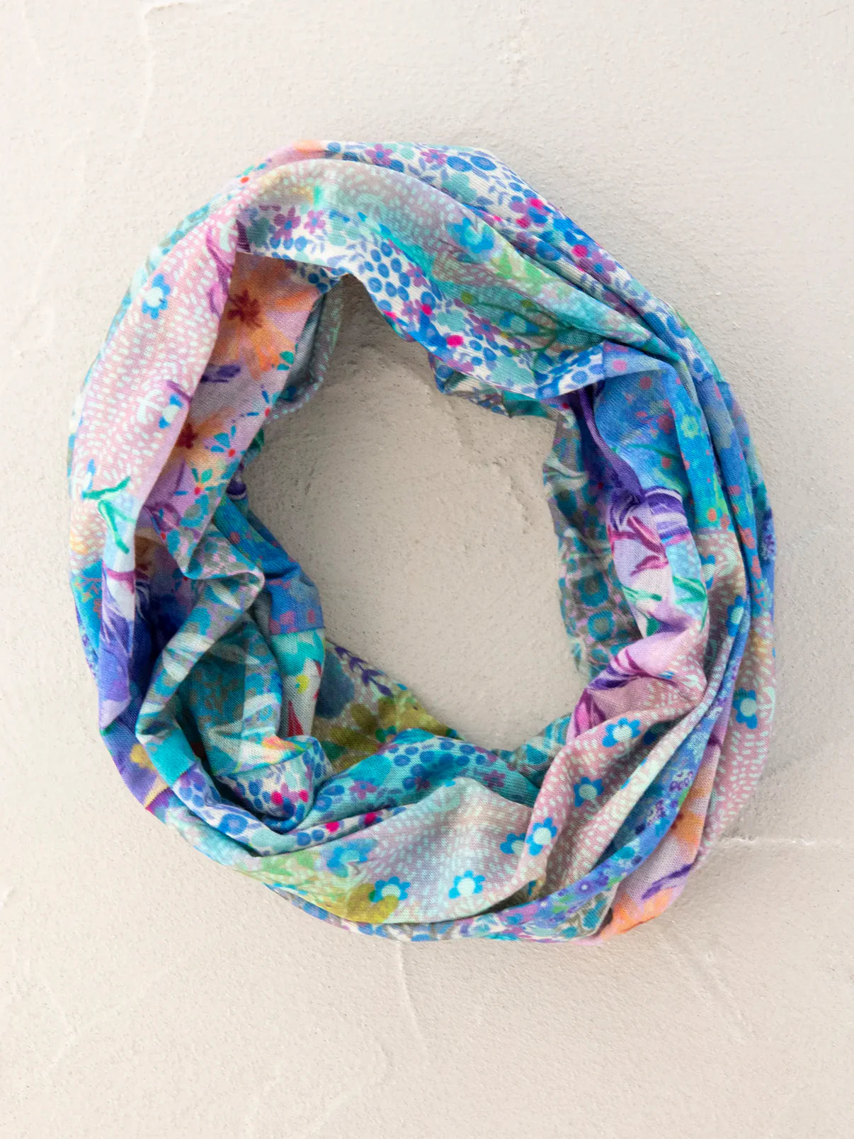 Full Boho Bandeau® Headband // Blue Watercolor Patchwork