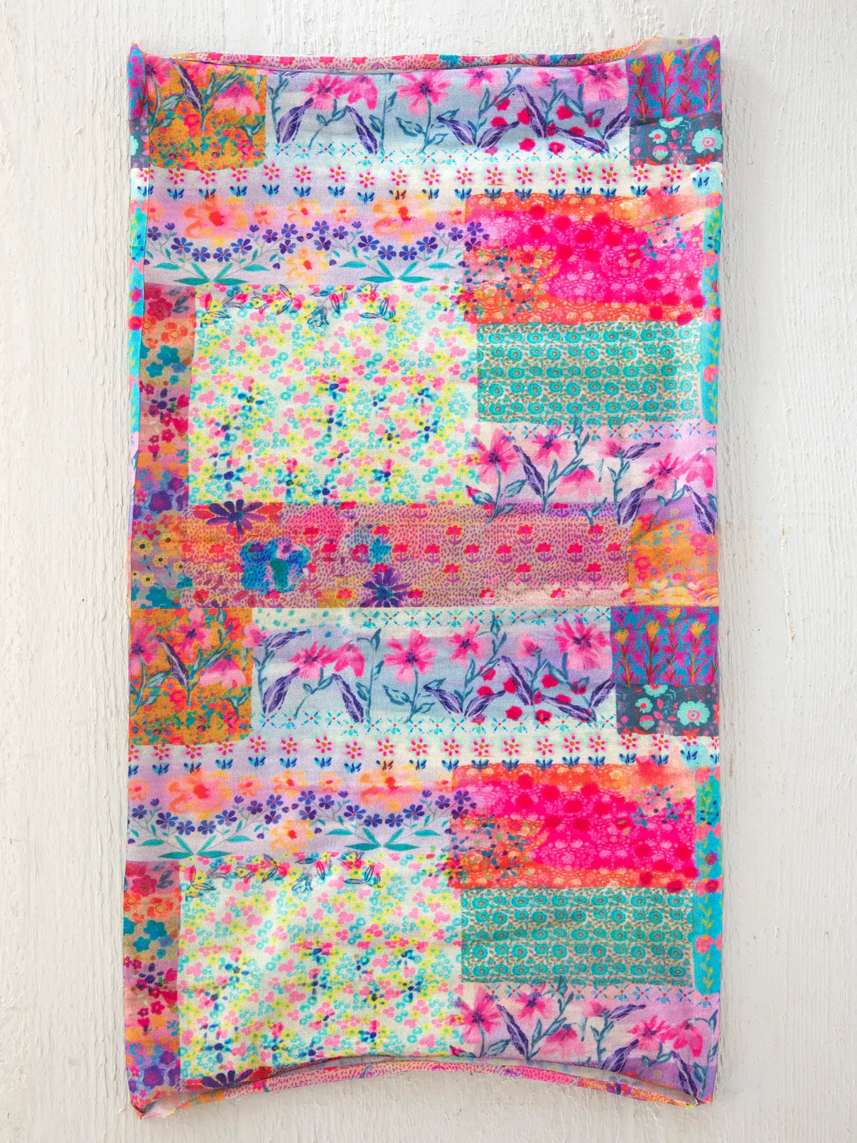 Full Boho Bandeau® Headband // Pink Watercolor Patchwork