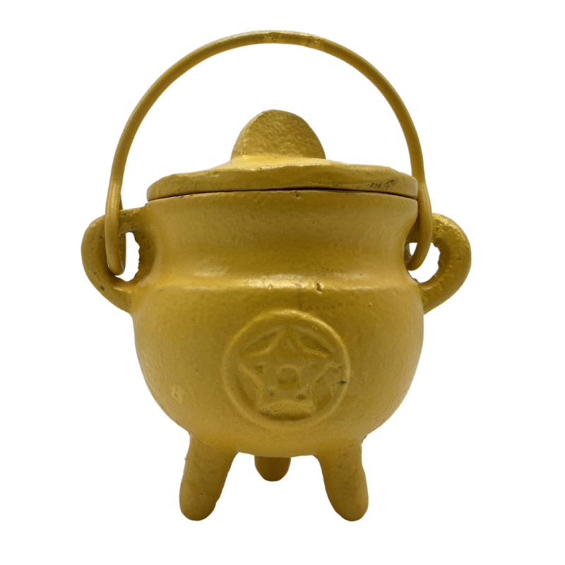 Cauldron // Pentagram With Lid // Yellow
