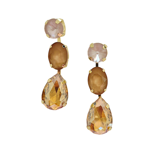 Earring // Statement Gem // Brown