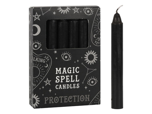 Spell Candle // Black Protection // 10cm