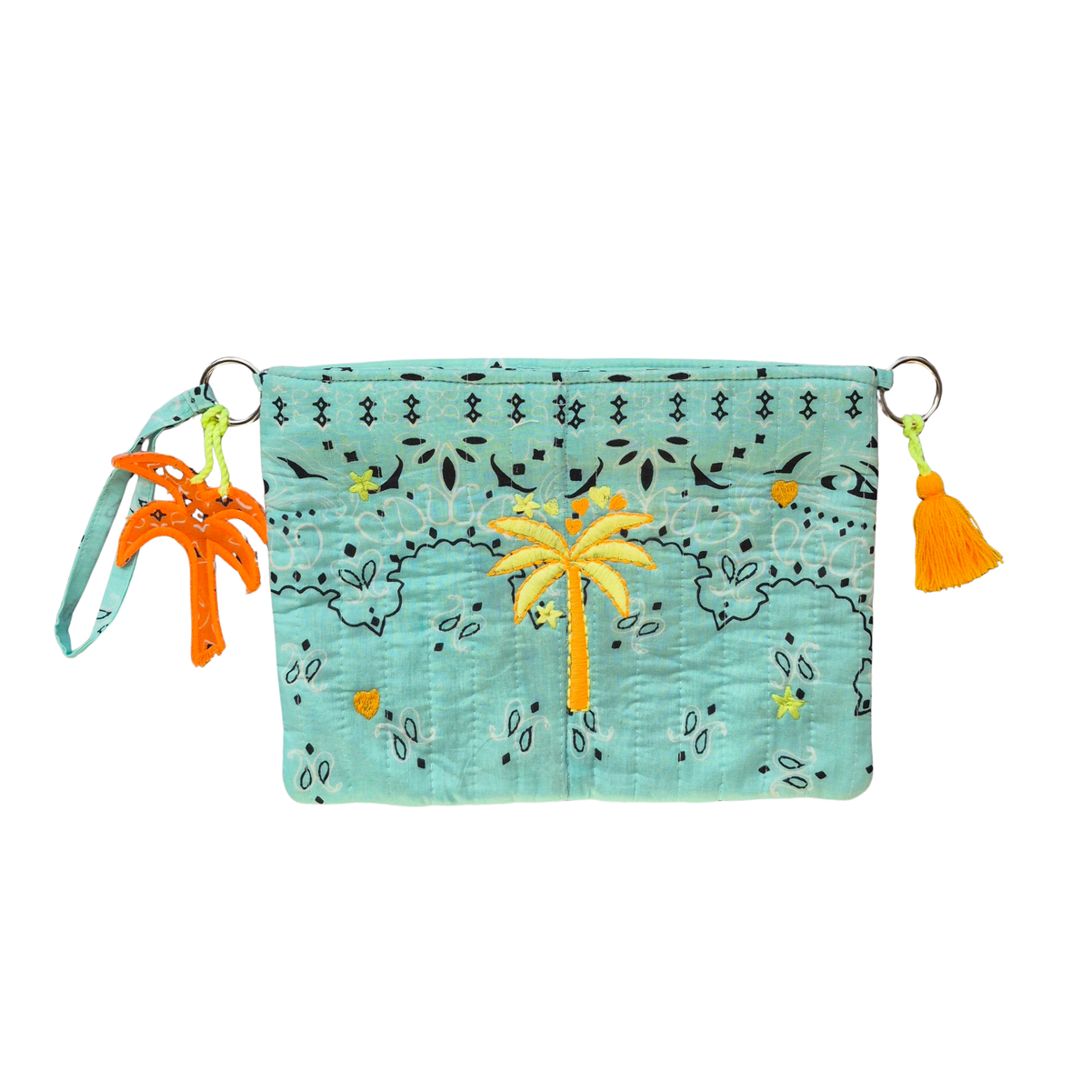 Bag // Cotton // Turquoise + Orange