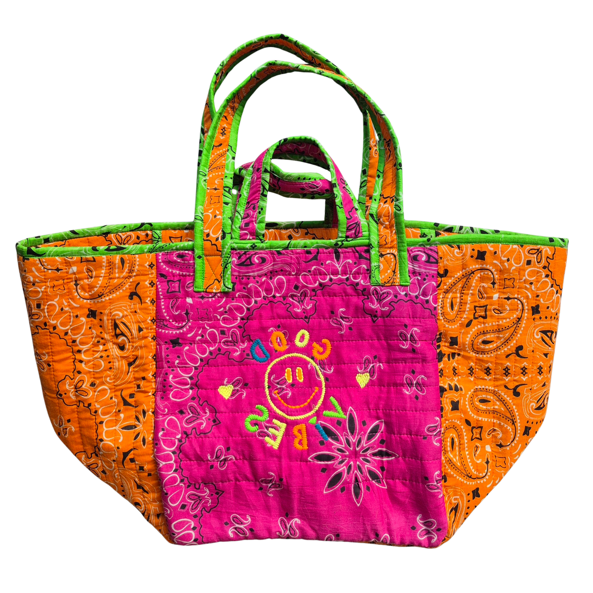 Bag // Cotton // Orange + Pink