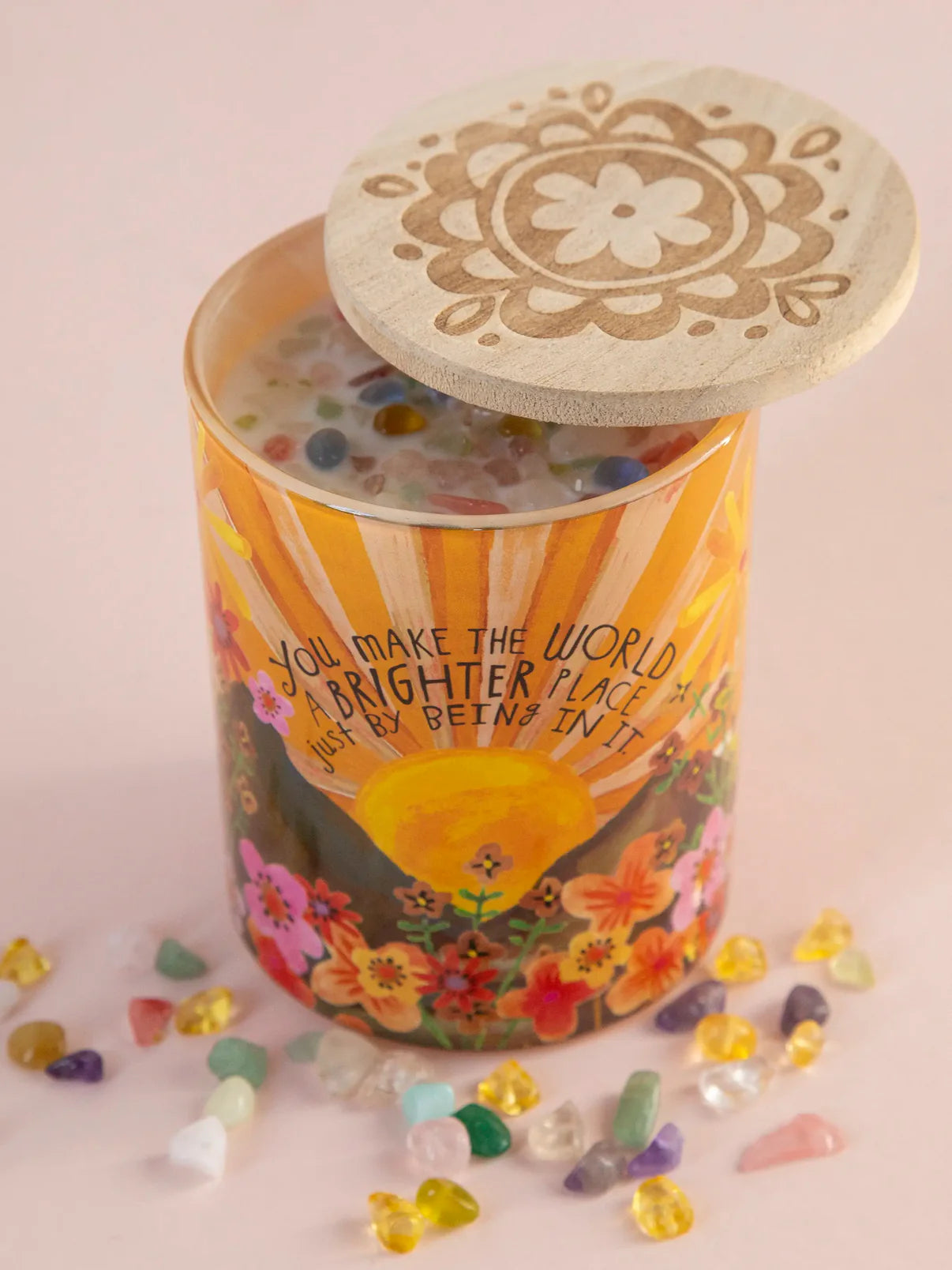 Gemstone Candle // You Make The World Brighter