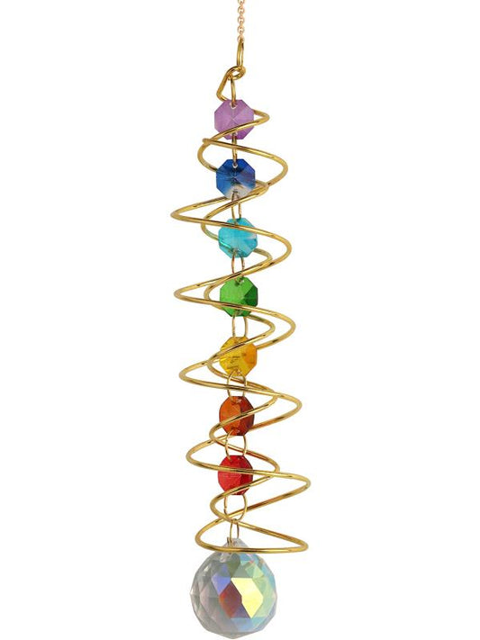 Suncatcher // Crystal Double Spiral Chakra // 40cm