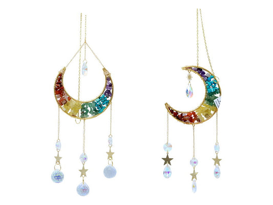 Suncatcher // Crystal Chakra Moon // 42cm