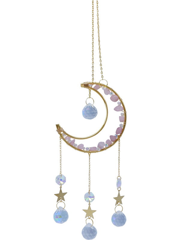 Hanging // Crystal Suncatcher Rose Quartz // 43cm