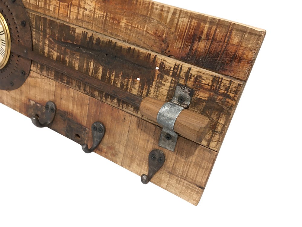 Wall Clock - Frying Pan On Recycled Wood - (TC111) - Vintage World Australia - 4