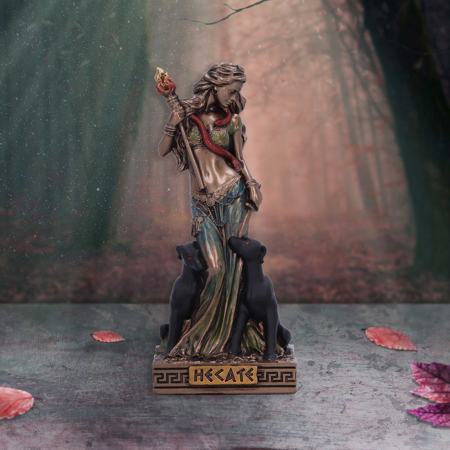 Hecate Moon Goddess // Bronze Figurine 9cm