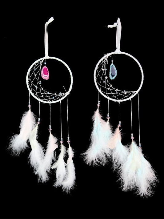 Dream Catcher // Blue/White Half Moon