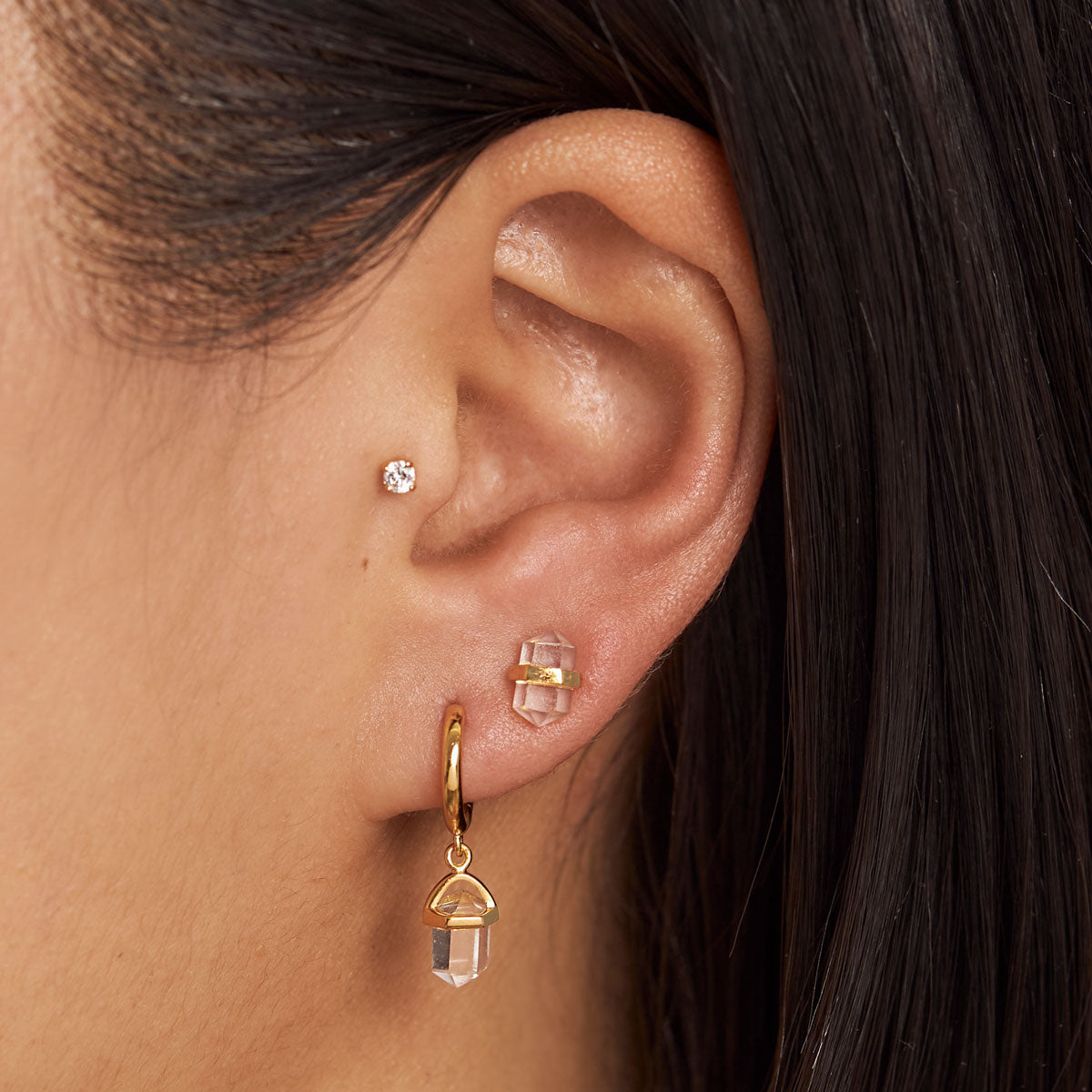 Gold Empress Crystal Studs