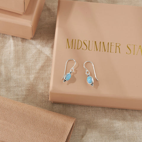 Earrings // Moon Song Azure Opal