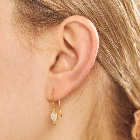 Earrings // Moon Song Moonstone // Gold