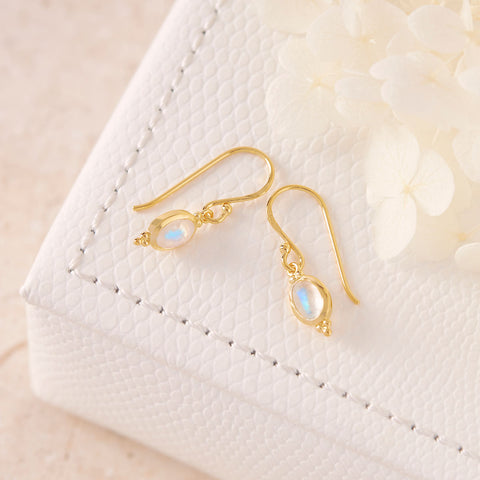 Earrings // Moon Song Moonstone // Gold